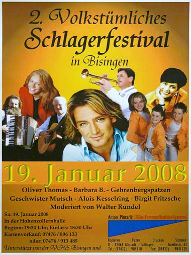 Schlagerfestival in Bisingen